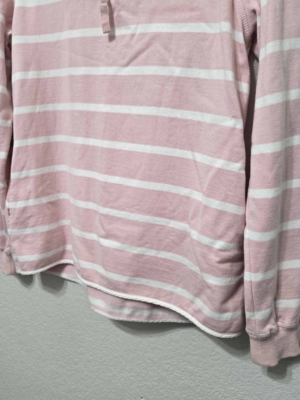 Woolovers Pink & White Striped Half-Zip Pullover Size S - Picture 5 of 11